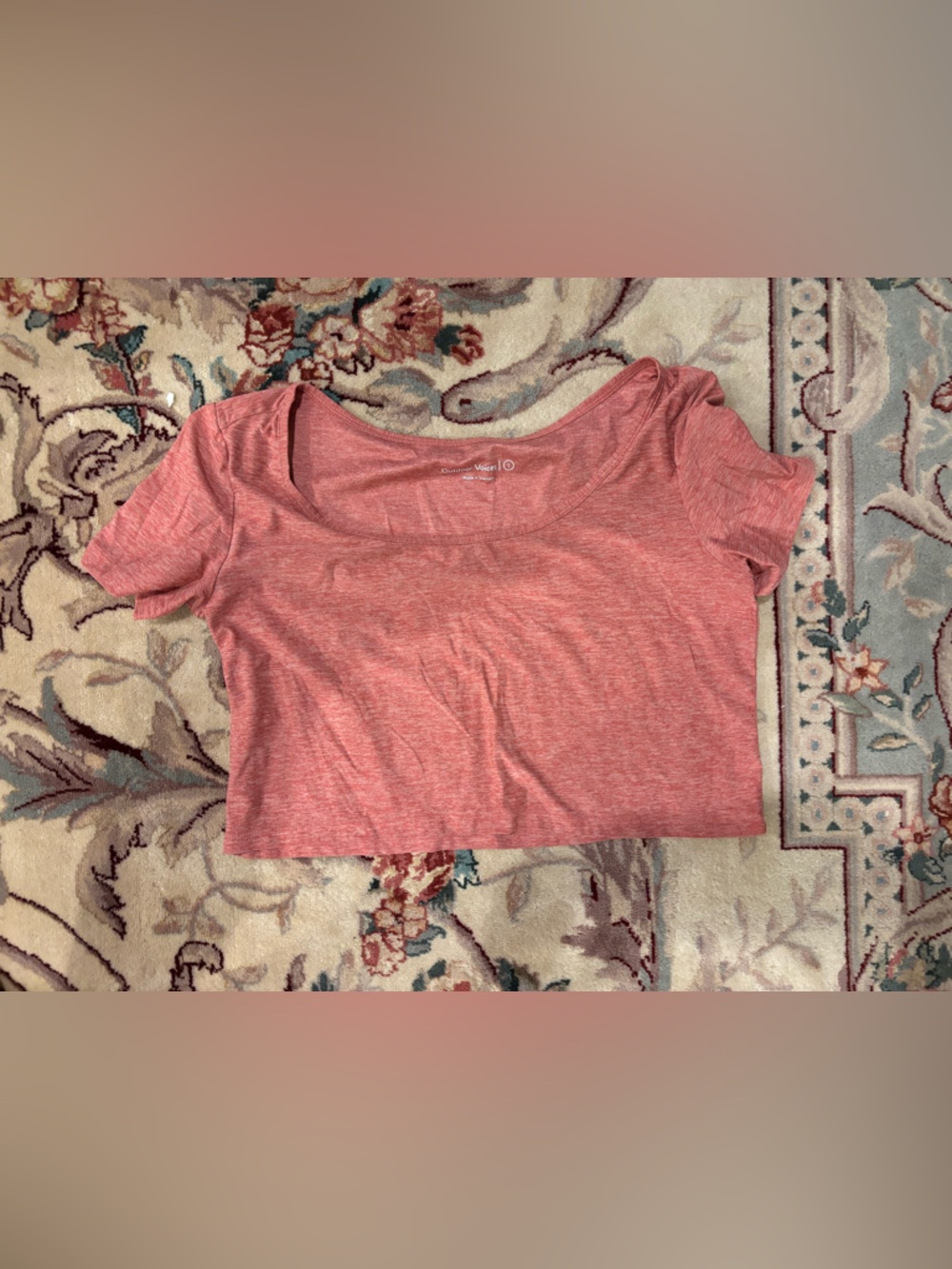 Women’s Scoop Neck Crop Top - Pink - S
